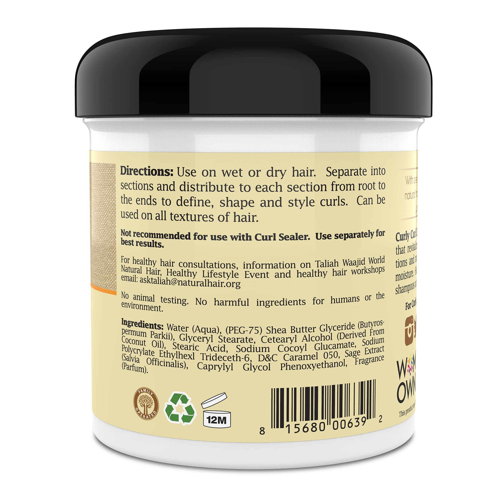 Taliah Waajid Curls, Waves & Naturals Curly Curl Cream 16oz