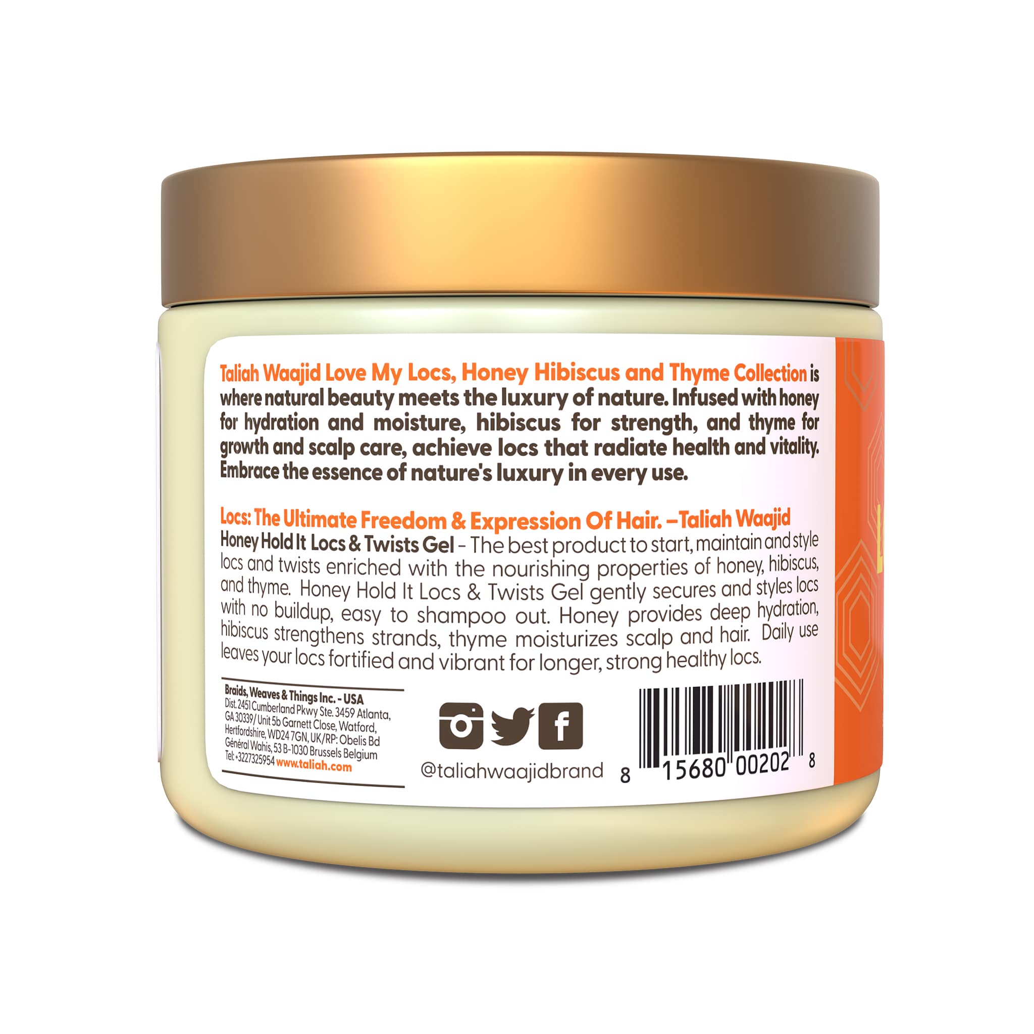 Image of Taliah Waajid Love My Locs Honey Hold It Locs & Twists Gel 16oz