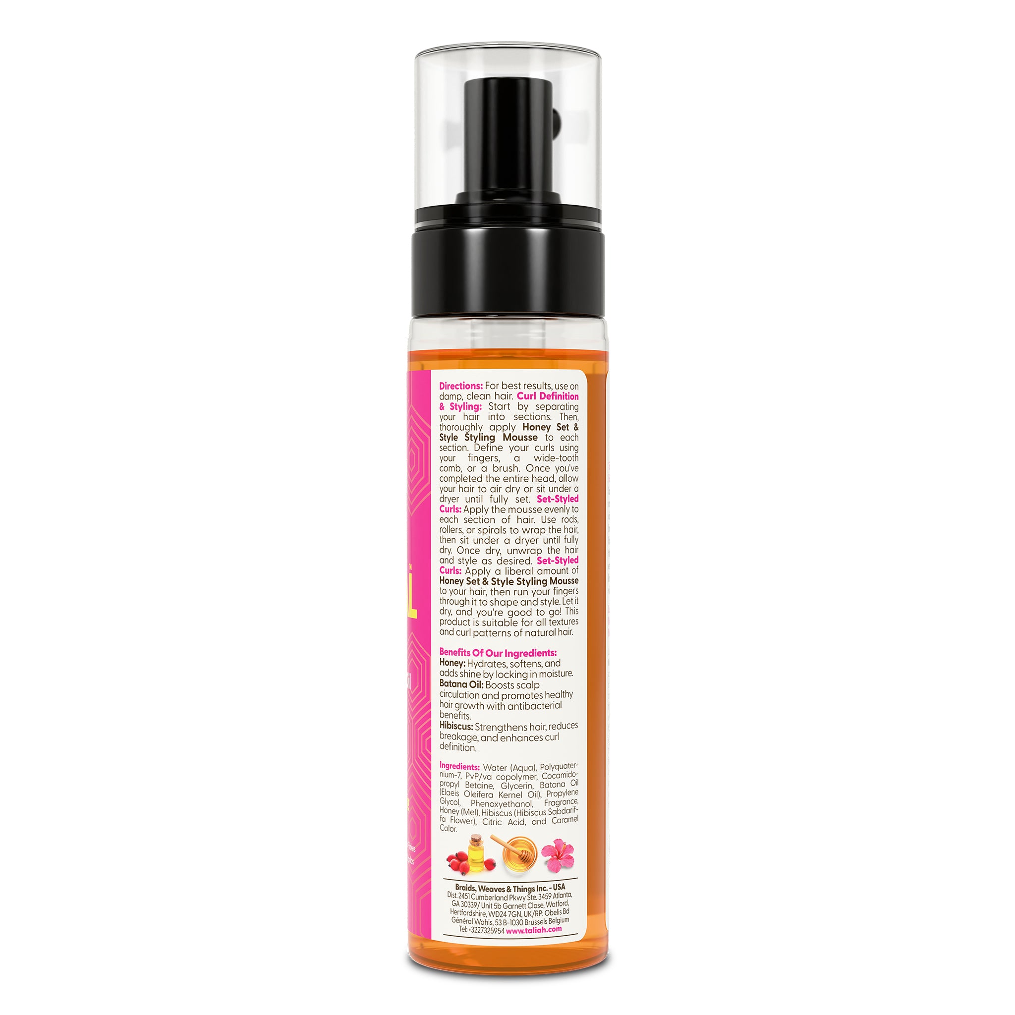Image of Taliah Waajid Love My Natural Hair Honey Set & Style Styling Mousse 8oz