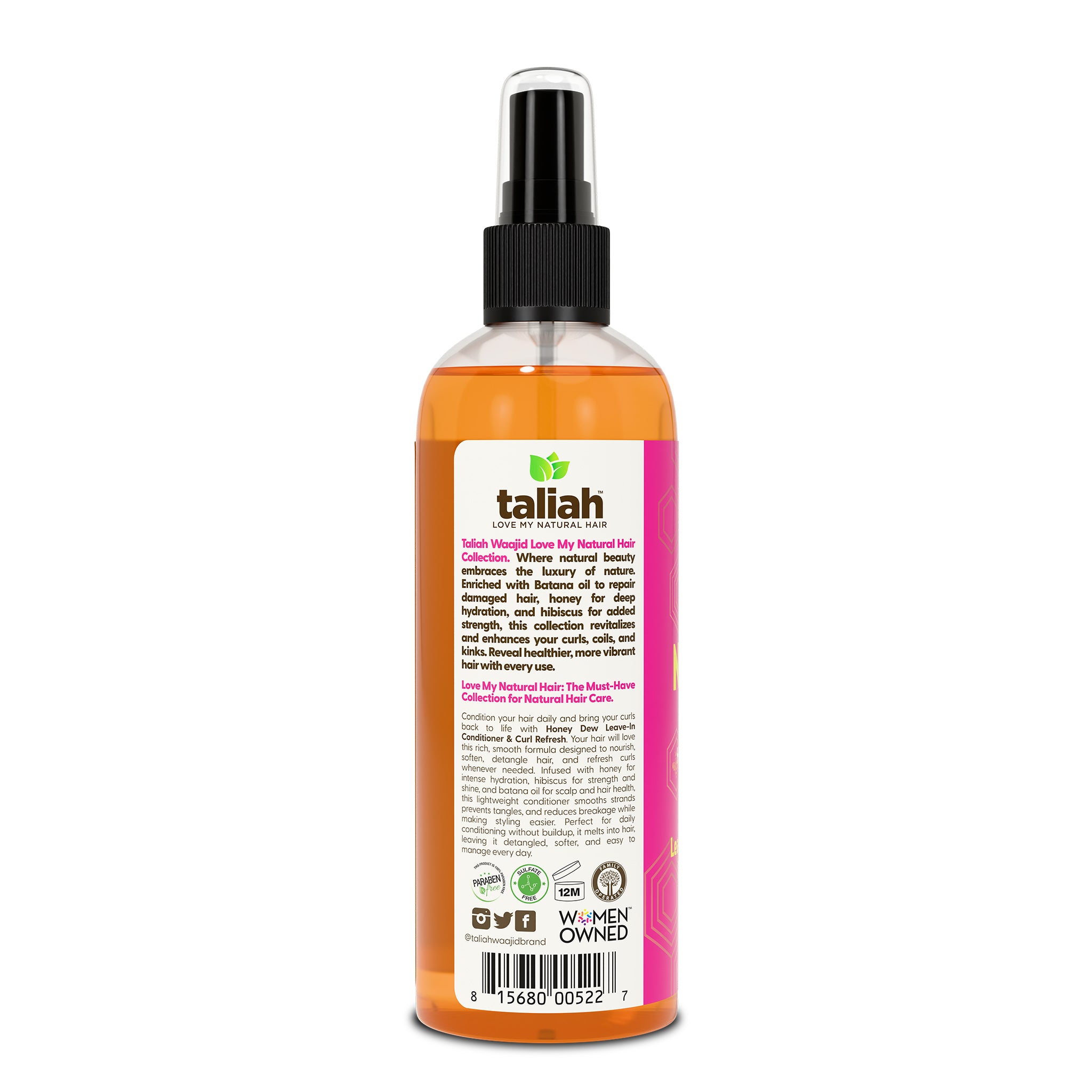 Taliah Waajid Honey Dew Leave-In Conditioner & Curl Refresh 12oz