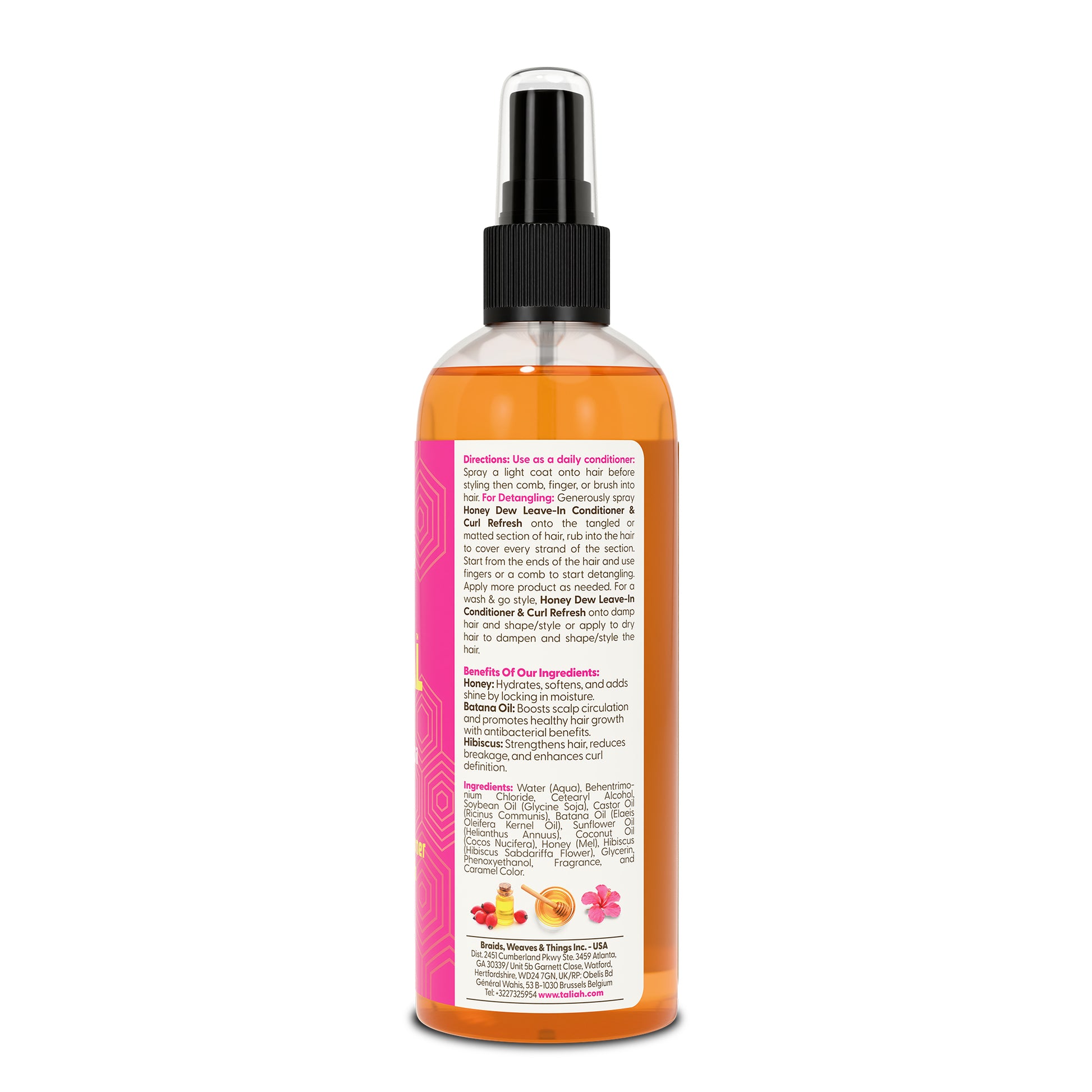 Taliah Waajid Love My Natural Hair Honey Dew Leave-In Conditioner & Curl Refresh 12oz