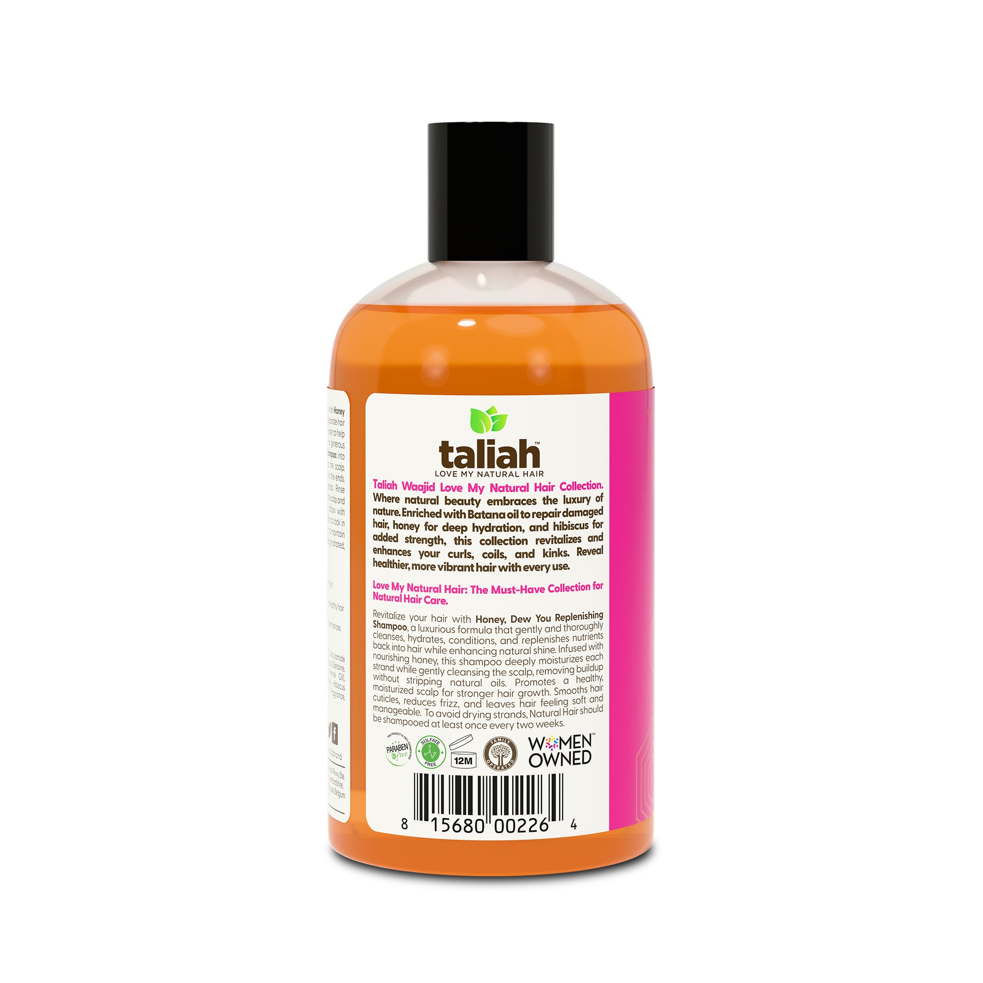 Taliah Waajid Love My Natural Hair Honey, Dew You Replenishing Shampoo 12oz