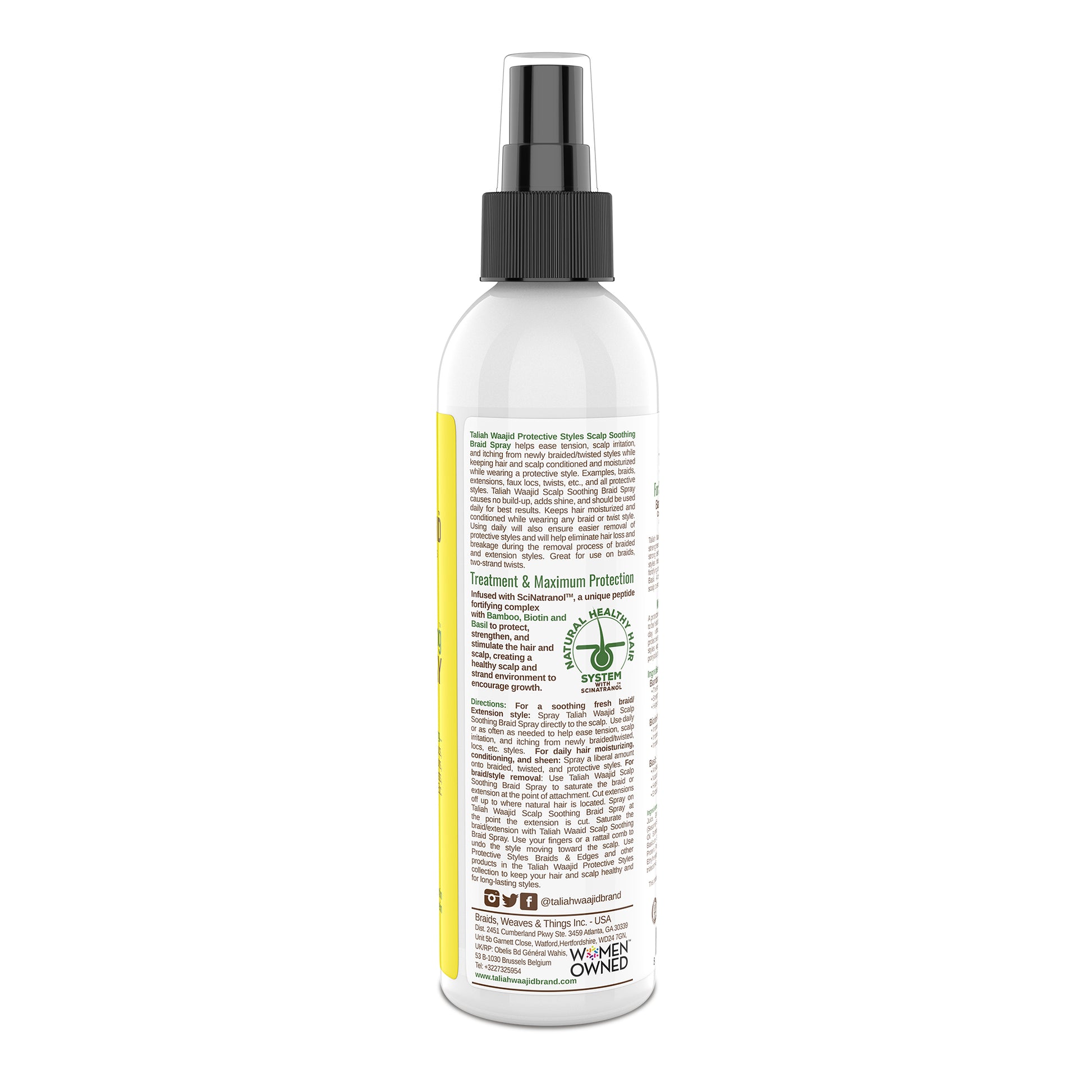 Taliah Waajid Protective Styles Scalp Soothing Braid Spray 8oz_Right