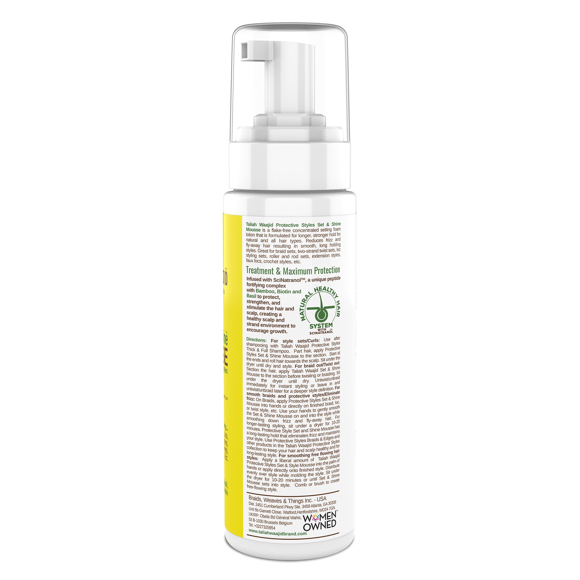 Taliah Waajid Protective Styles Set Shine Mousse 8oz Right
