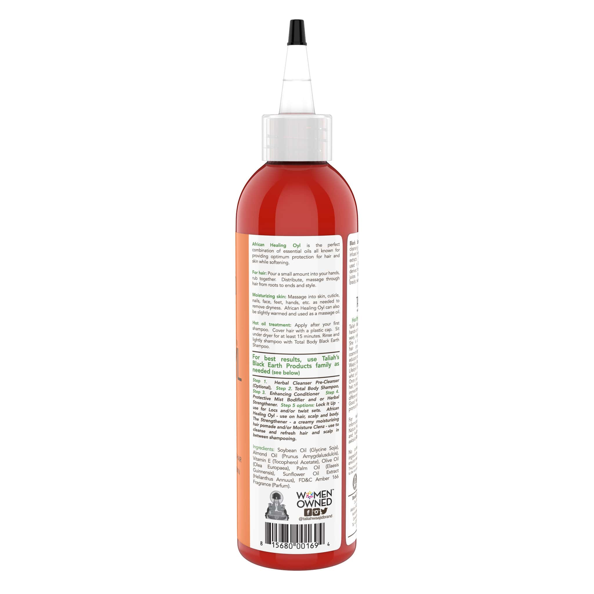 Image of Black Earth Natural Products African Healing Oyl 8oz Side View