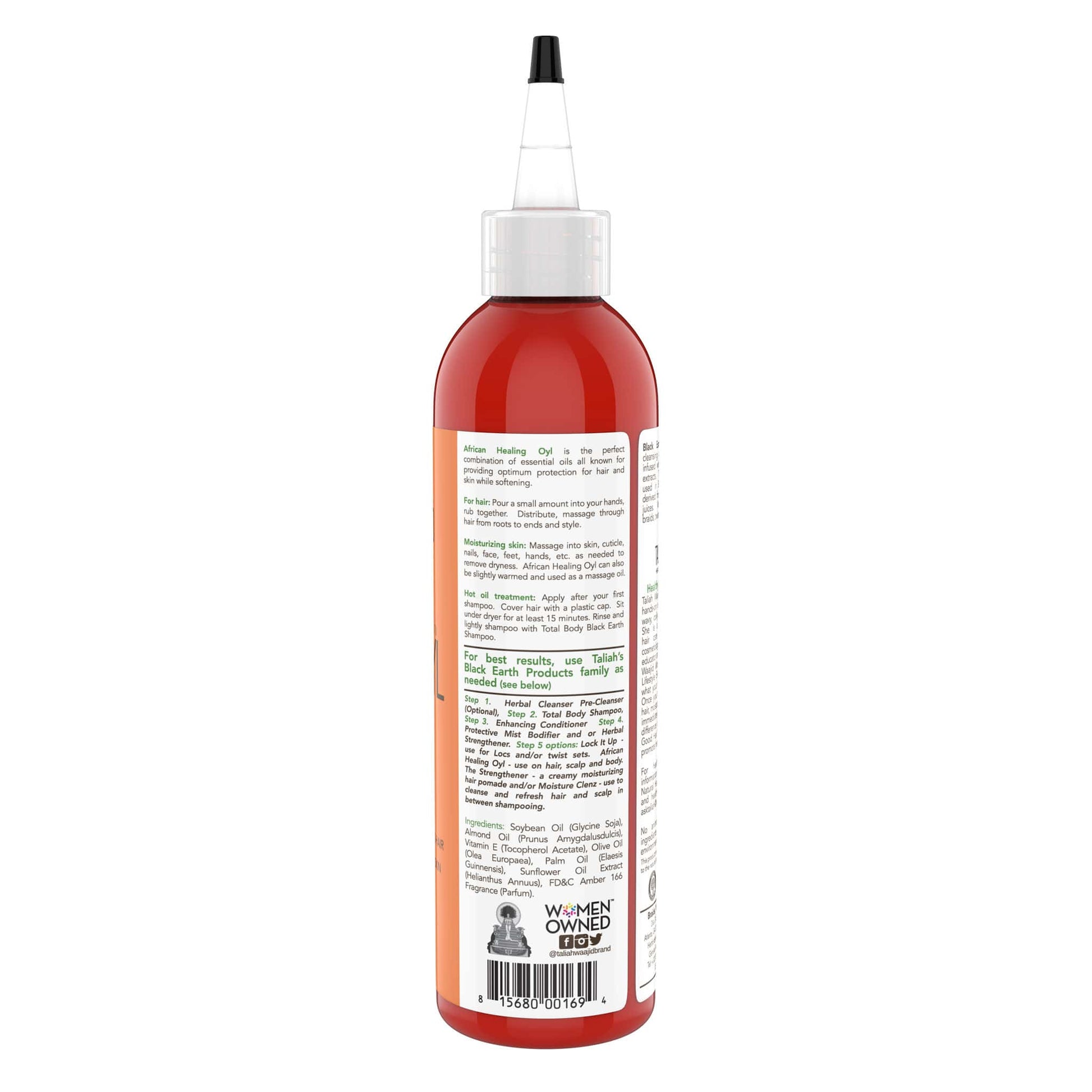 Black Earth Natural Products African Healing Oyl 8oz Side View