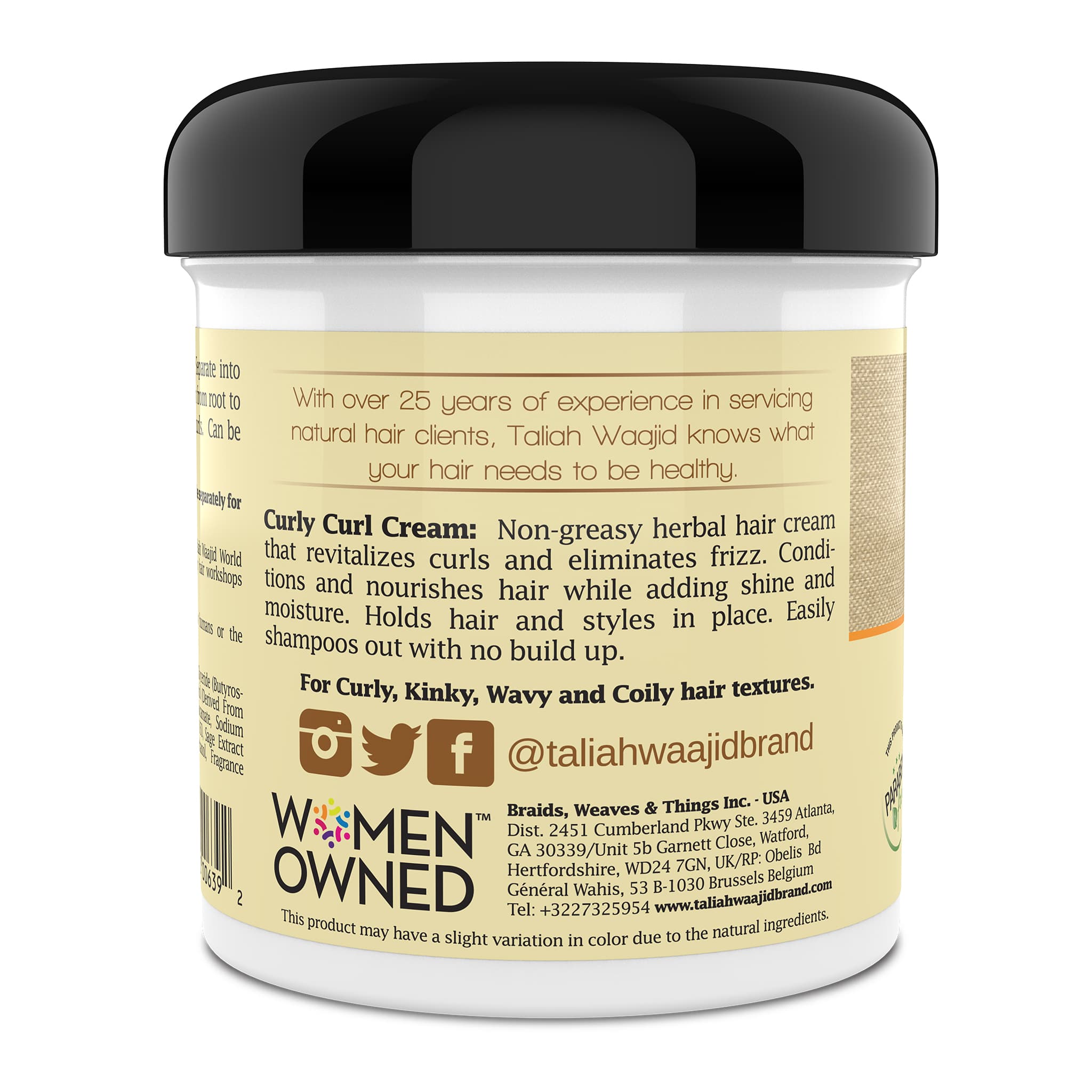 Image of Taliah Waajid Curls, Waves & Naturals Curly Curl Cream 16oz