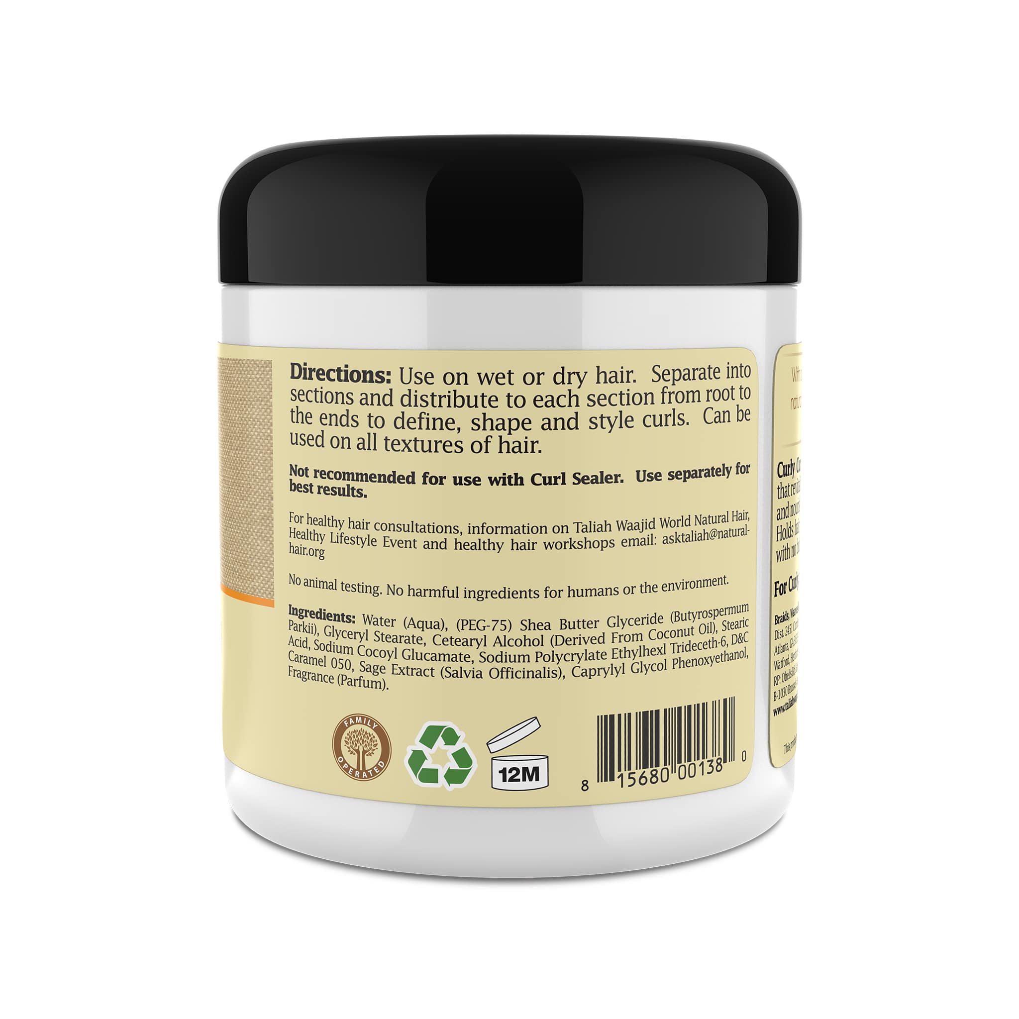 Image of Taliah Waajid Curls, Waves & Naturals Curly Curl Cream 6oz