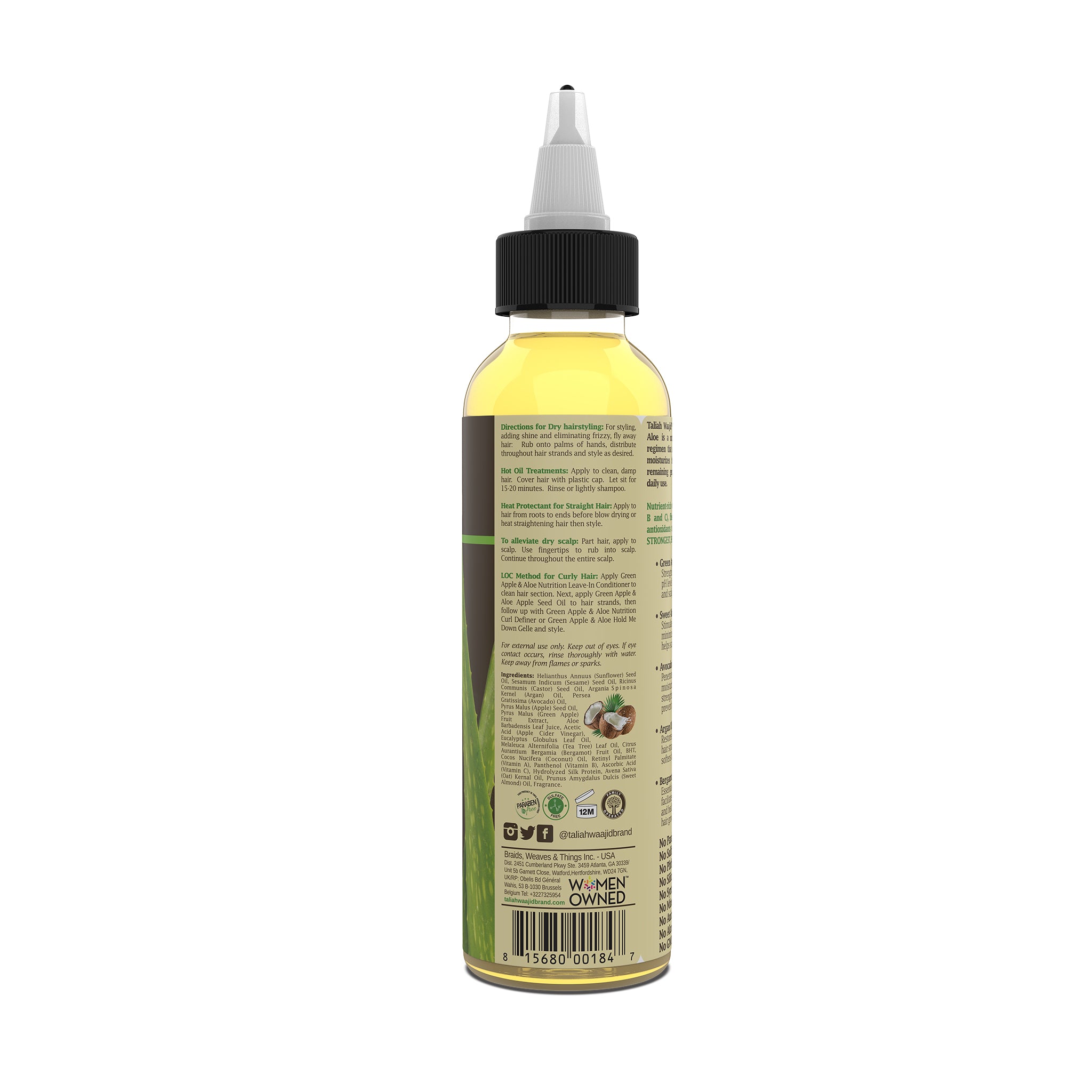 Image of Taliah Waajid Green Apple & Aloe Nutrition Apple Seed Oil 4oz