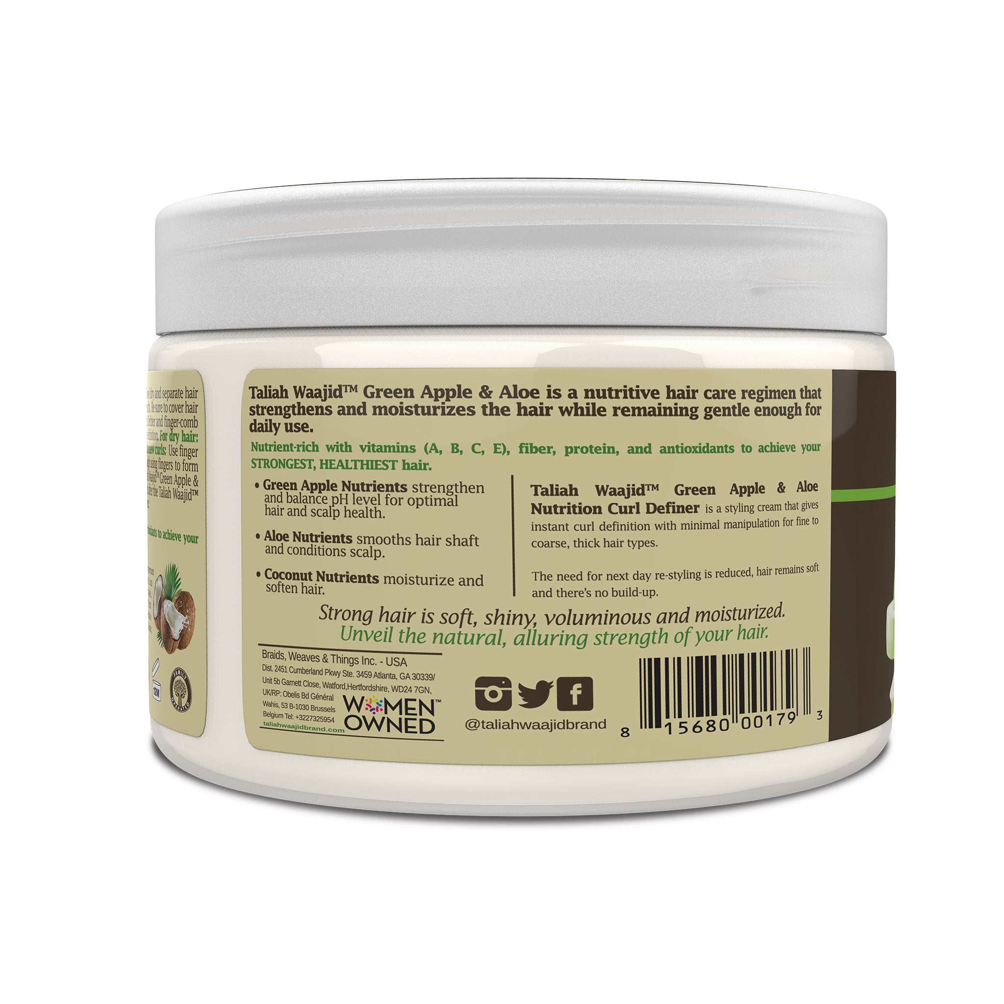 Image of Taliah Waajid Green Apple & Aloe Nutrition Curl Definer 12oz