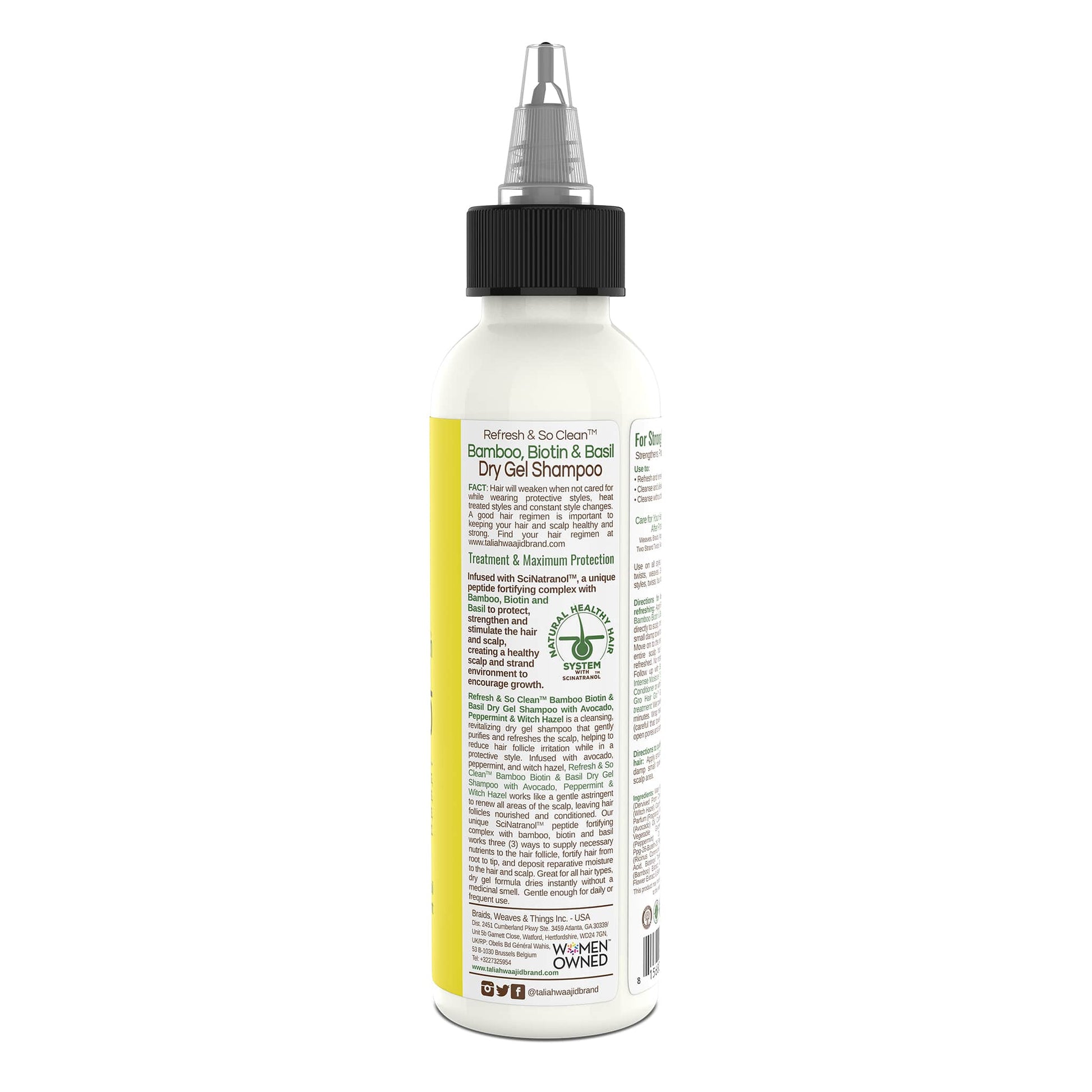 Taliah Waajid Protective Styles Refresh And So Clean™ Bamboo, Avocado And Peppermint Dry Gel Shampoo 4oz