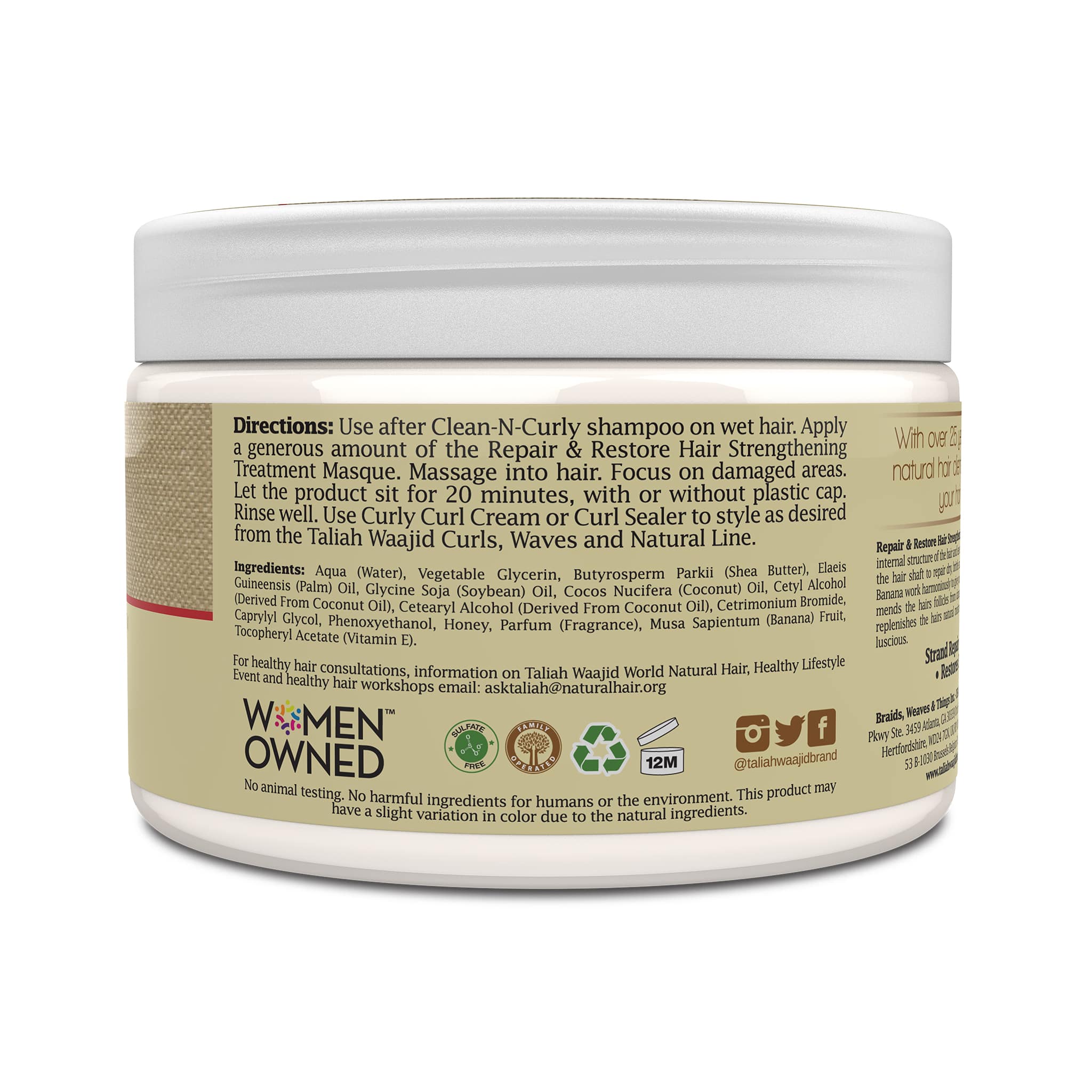 Taliah Waajid Curls, Waves & Naturals Repair & Restore 12oz