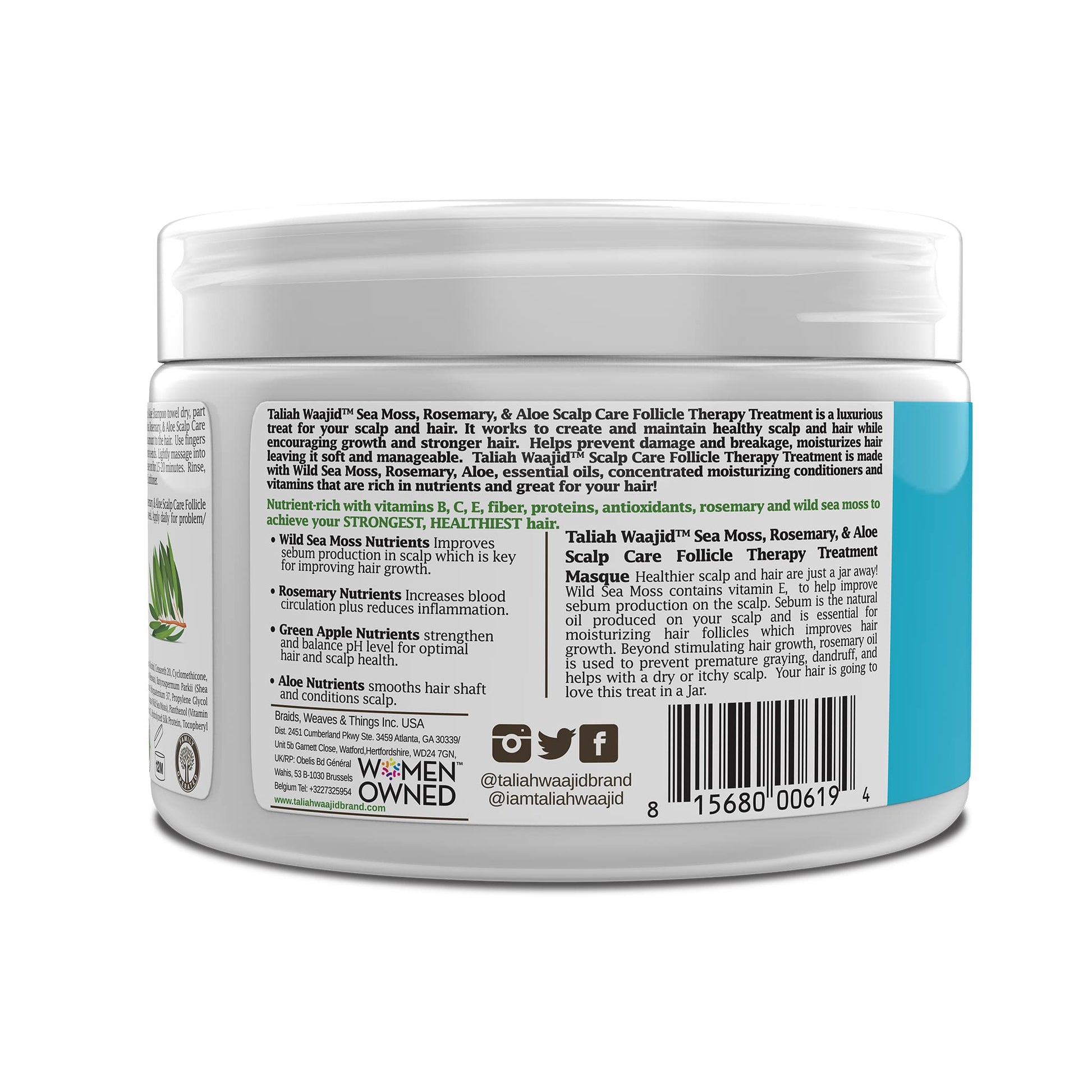 Taliah Waajid Scalp Care Follicle Therapy Treatment Masque 12oz Left View
